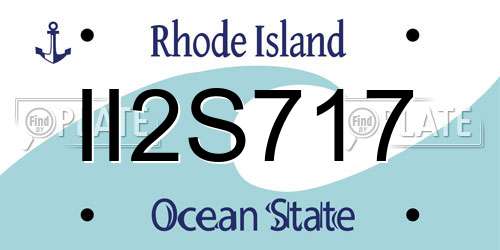 II2S717 Rhode Island License Plate