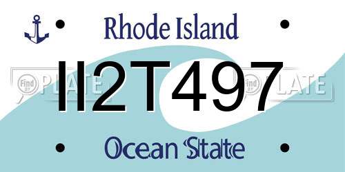 II2T497 Rhode Island License Plate