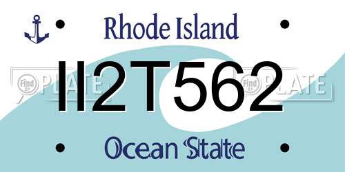 II2T562 Rhode Island License Plate