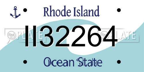 II32264 Rhode Island License Plate