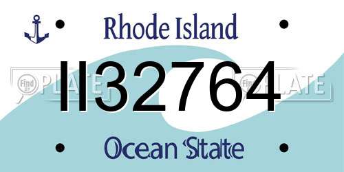II32764 Rhode Island License Plate