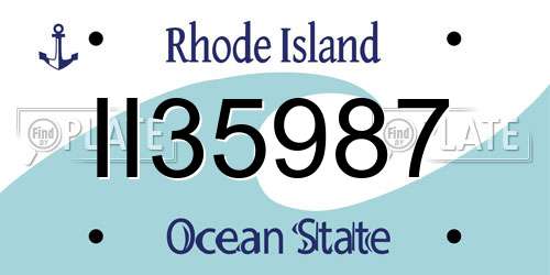 II35987 Rhode Island License Plate