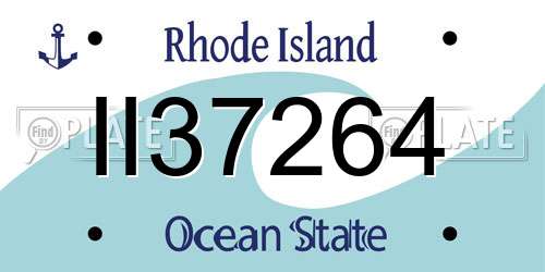 II37264 Rhode Island License Plate