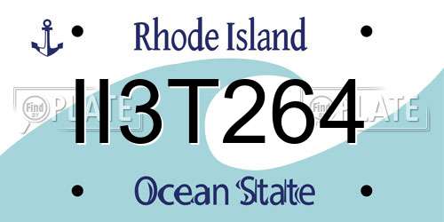 II3T264 Rhode Island License Plate