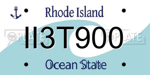 II3T900 Rhode Island License Plate