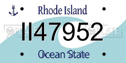 II47952 Rhode Island License Plate