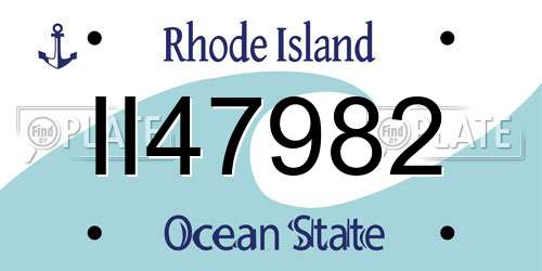 II47982 Rhode Island License Plate