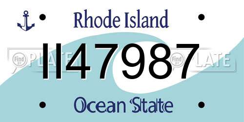 II47987 Rhode Island License Plate