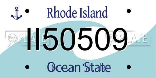 II50509 Rhode Island License Plate