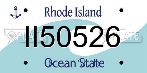 II50526 Rhode Island License Plate