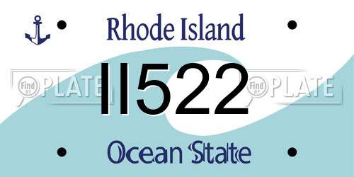 II522 Rhode Island License Plate