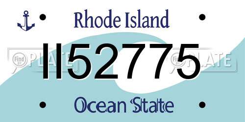 II52775 Rhode Island License Plate