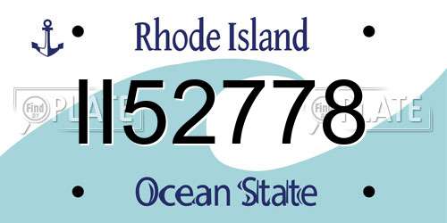 II52778 Rhode Island License Plate