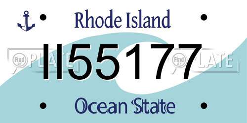 II55177 Rhode Island License Plate