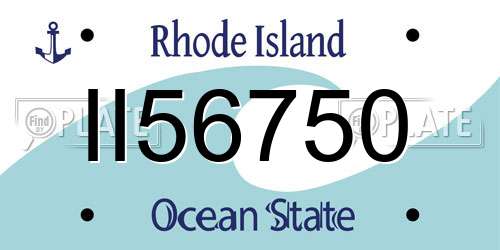 II56750 Rhode Island License Plate