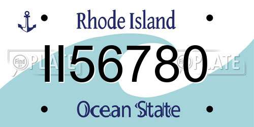 II56780 Rhode Island License Plate