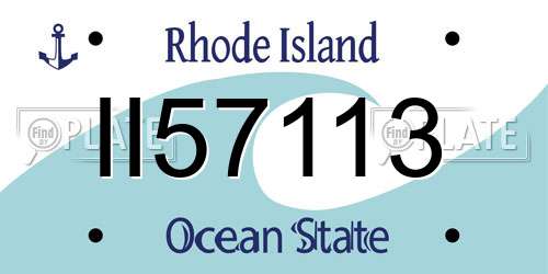 II57113 Rhode Island License Plate