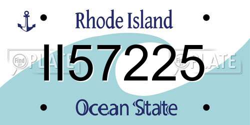 II57225 Rhode Island License Plate