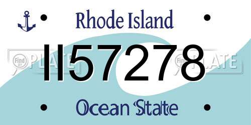 II57278 Rhode Island License Plate