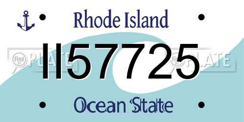 II57725 Rhode Island License Plate