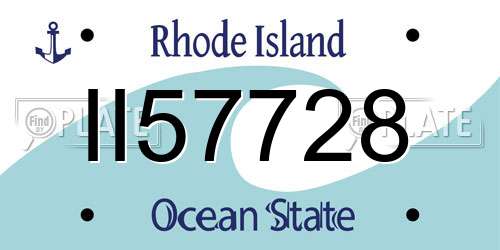 II57728 Rhode Island License Plate