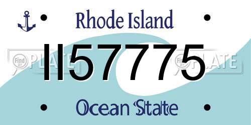 II57775 Rhode Island License Plate