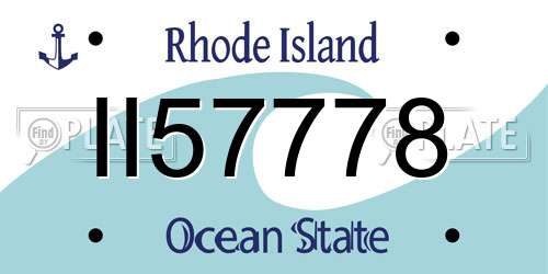II57778 Rhode Island License Plate