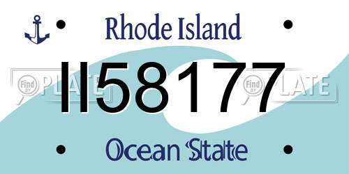 II58177 Rhode Island License Plate