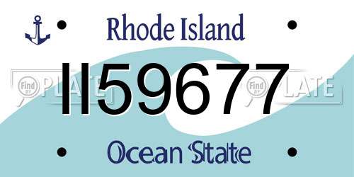 II59677 Rhode Island License Plate