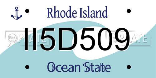II5D509 Rhode Island License Plate