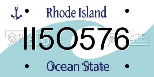 II5O576 Rhode Island License Plate