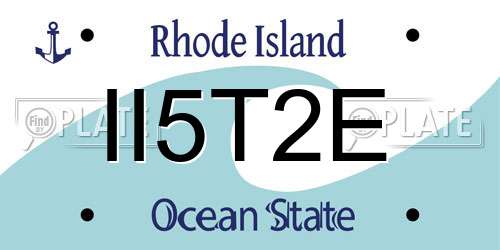 II5T2E Rhode Island License Plate