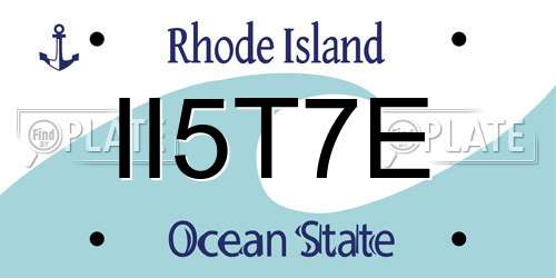II5T7E Rhode Island License Plate