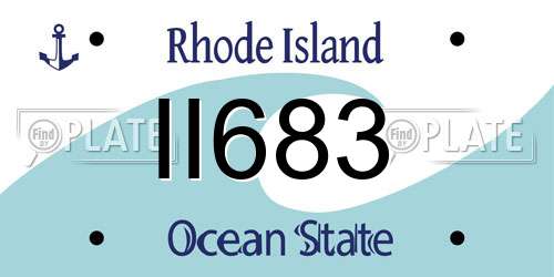 II683 Rhode Island License Plate