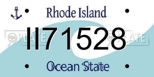 II71528 Rhode Island License Plate