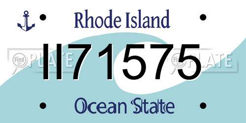 II71575 Rhode Island License Plate
