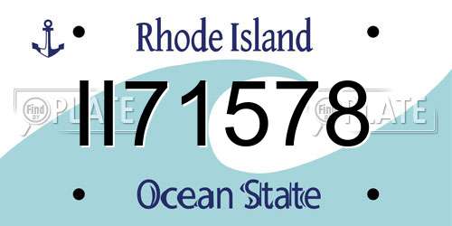 II71578 Rhode Island License Plate