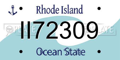 II72309 Rhode Island License Plate