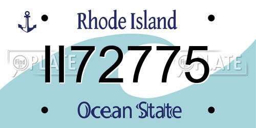 II72775 Rhode Island License Plate