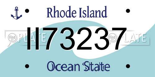 II73237 Rhode Island License Plate