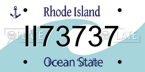 II73737 Rhode Island License Plate