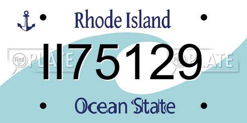 II75129 Rhode Island License Plate