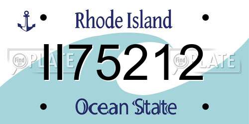 II75212 Rhode Island License Plate