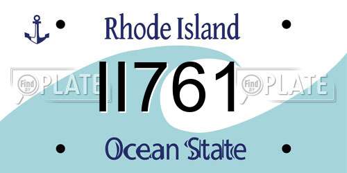 II761 Rhode Island License Plate