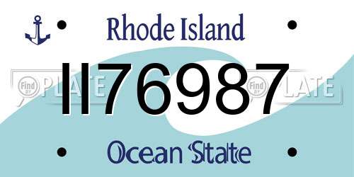 II76987 Rhode Island License Plate
