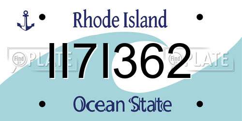 II7I362 Rhode Island License Plate