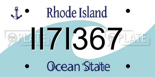 II7I367 Rhode Island License Plate