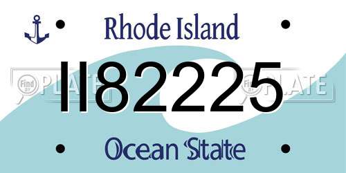 II82225 Rhode Island License Plate