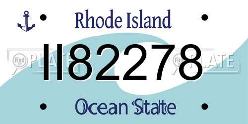 II82278 Rhode Island License Plate