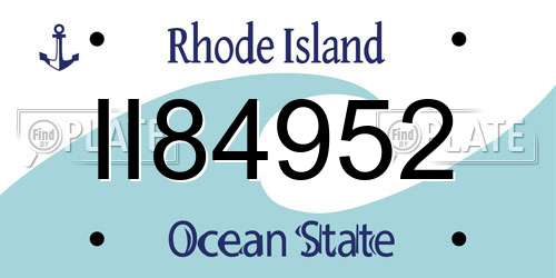 II84952 Rhode Island License Plate